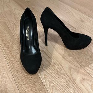 Black Suede Charles David Heels